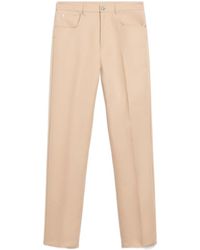 Sportmax - High-Waisted Straight-Leg Trousers - Lyst