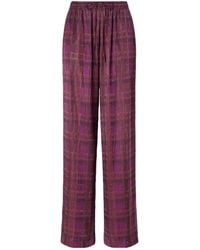 Ermanno Scervino - Crystal Check Wide-Leg Pants - Lyst