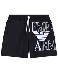 Emporio Armani - Bold Logo Swim Shorts - Lyst