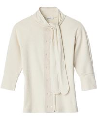 Lemaire - Tie-Neck Cardigan - Lyst
