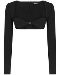 DSquared² - Logo Plaque Cropped Top - Lyst