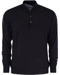 Fedeli - Virgin Wool Long-Sleeve Polo Shirt - Lyst