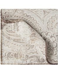 Brunello Cucinelli - Printed Silk Pocket Square - Lyst