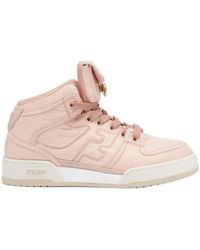 Fendi - Logo Embossed High-Top Sneakers - Lyst