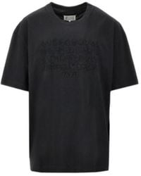 Maison Margiela - Numbers-Motif Crewneck T-Shirt - Lyst