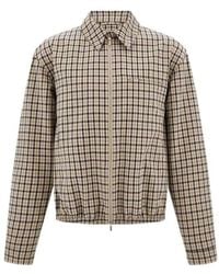 Ferragamo - Check Bomber Jacket - Lyst