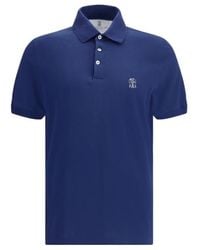 Brunello Cucinelli - Logo Detailed Short-Sleeved Polo Shirt - Lyst