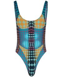 Jean Paul Gaultier - Printed-Dots Swimsuit - Lyst