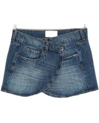 Coperni - Wrap-Design Denim Skirt - Lyst