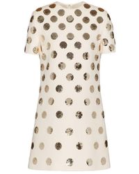 Valentino - Tang Yan's Same Polka Dot Sequin Embroidery Dress - Lyst