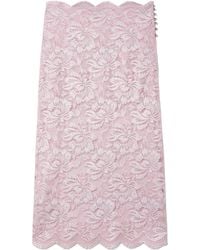 Rabanne - Scalloped Edge Midi Lace Skirt - Lyst
