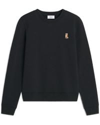 Maison Kitsuné - Maison Kitsuné Logo-Patch Crewneck Sweatshirt - Lyst