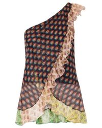 Etro - Asymmetric Floral Print Blouse - Lyst