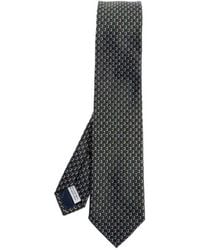 Ferragamo - Bi-Color Gancini Jacquard Silk Tie - Lyst