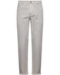 Brunello Cucinelli - Logo Patch Slim-Fit Jeans - Lyst
