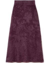Lisa Yang - Asta Brushed-Cashmere Midi Skirt - Lyst