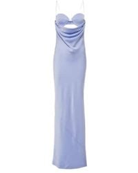Alex Perry - Cutout Draped Satin Crêpe Gown - Lyst