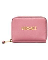 Versace - Tag Zip-Up Wallet - Lyst
