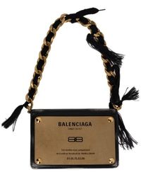 Balenciaga - Logo Plaque Shoulder Bag - Lyst