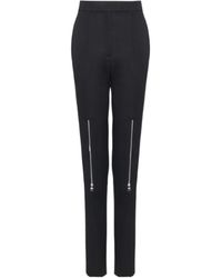 McQueen - High-Waisted Zipped Pants - Lyst