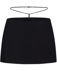 DSquared² - Strap Detailed High Waist Mini Skirt - Lyst