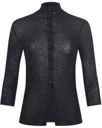 Alysi - Long Sleeve Fine-Knit Top - Lyst