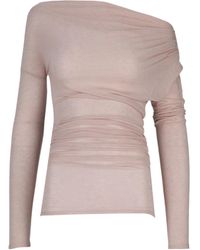 Elisabetta Franchi - Asymmetric Ruched Top - Lyst