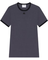 Courreges - Courrèges Logo Crew Neck T-Shirt - Lyst