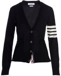 Thom Browne - 4 Bar V-Neck Cardigan - Lyst
