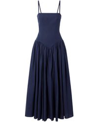 Gabriela Hearst - Oriana Gathered Linen Midi Dress - Lyst