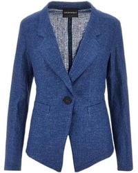 Emporio Armani - Single-Breasted Casual Jacket - Lyst