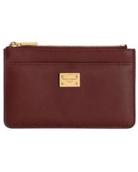 Dolce & Gabbana - Logo Plate Zipped Cardholder - Lyst