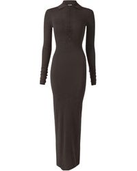 Jacquemus - Collared Long-Sleeve Knit Dress - Lyst