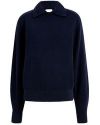 KHAITE - Jackson Long-Sleeved Knitted Polo Shirt - Lyst