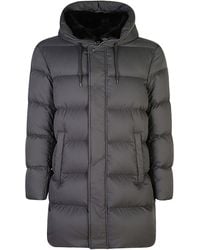 Herno - High-Neck Hooded Drawstring Puffer Coat - Lyst