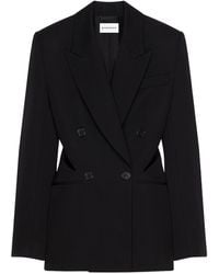 Givenchy - Double-Breasted Slashed Jacket - Lyst