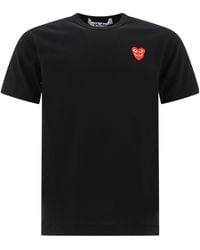 COMME DES GARÇONS PLAY - "Double Heart" T-Shirt - Lyst