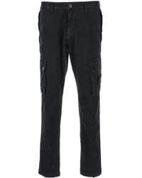 Stone Island - Logo Patch Straight Leg Pants - Lyst