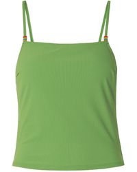 STAUD - Cleo Bead-Embellished Ribbed Bikini Top - Lyst