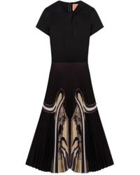 La DoubleJ - Chignon Pleated Short-Sleeved Dress - Lyst