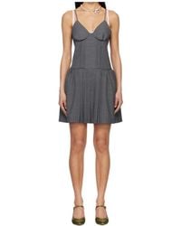 ShuShu/Tong - Pleated Details Wool Blend Mini Dress - Lyst