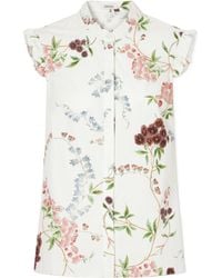 Erdem - Ruffled Floral-Print Blouse - Lyst