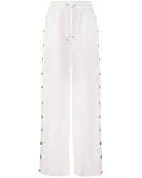 Zimmermann - Side-Button Drawstring-Fastening Trousers - Lyst