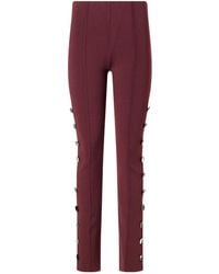 Proenza Schouler - Martina Button-Embellished Stretch-Jersey Skinny Pants - Lyst