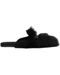 Dolce & Gabbana - Shearling Slippers - Lyst