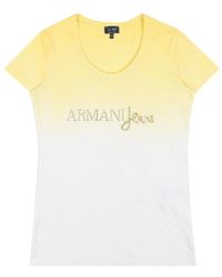 Armani Jeans - T-Shirt With Round Neck And Short Sleeves - Lyst