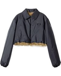 Miu Miu - Technical Fabric And Shearling Windbreaker - Lyst