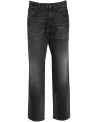 AMISH - Distressed Straight-Leg Jeans - Lyst