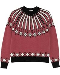 Semicouture - Adriane Embellished-Patterned Sweater - Lyst