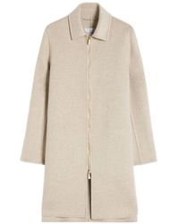 Max Mara - Longline Zip-Front Coat - Lyst